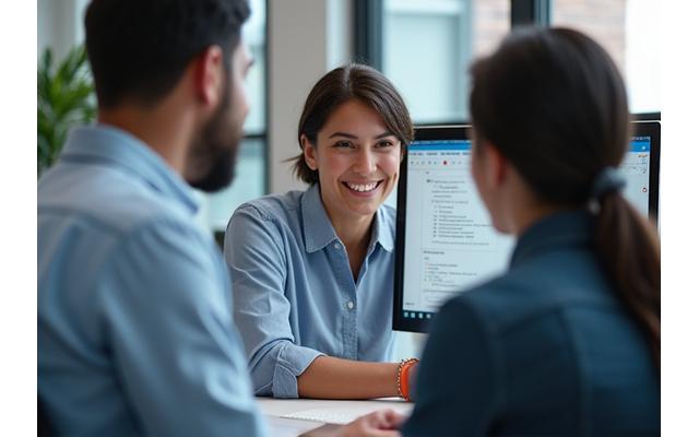 Technical support professional working