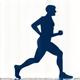 Person exercising icon for fitness and movement