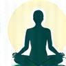 Illustration of a calm person doing yoga, symbolizing stress management and mindfulness