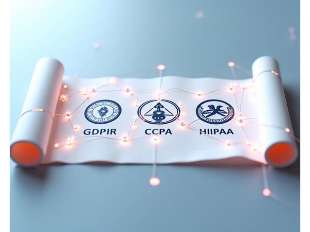 Digital scroll with privacy regulation symbols