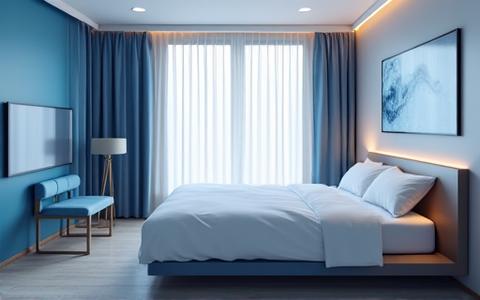 A clean, modern sleep clinic room with monitoring equipment, looking inviting and professional.